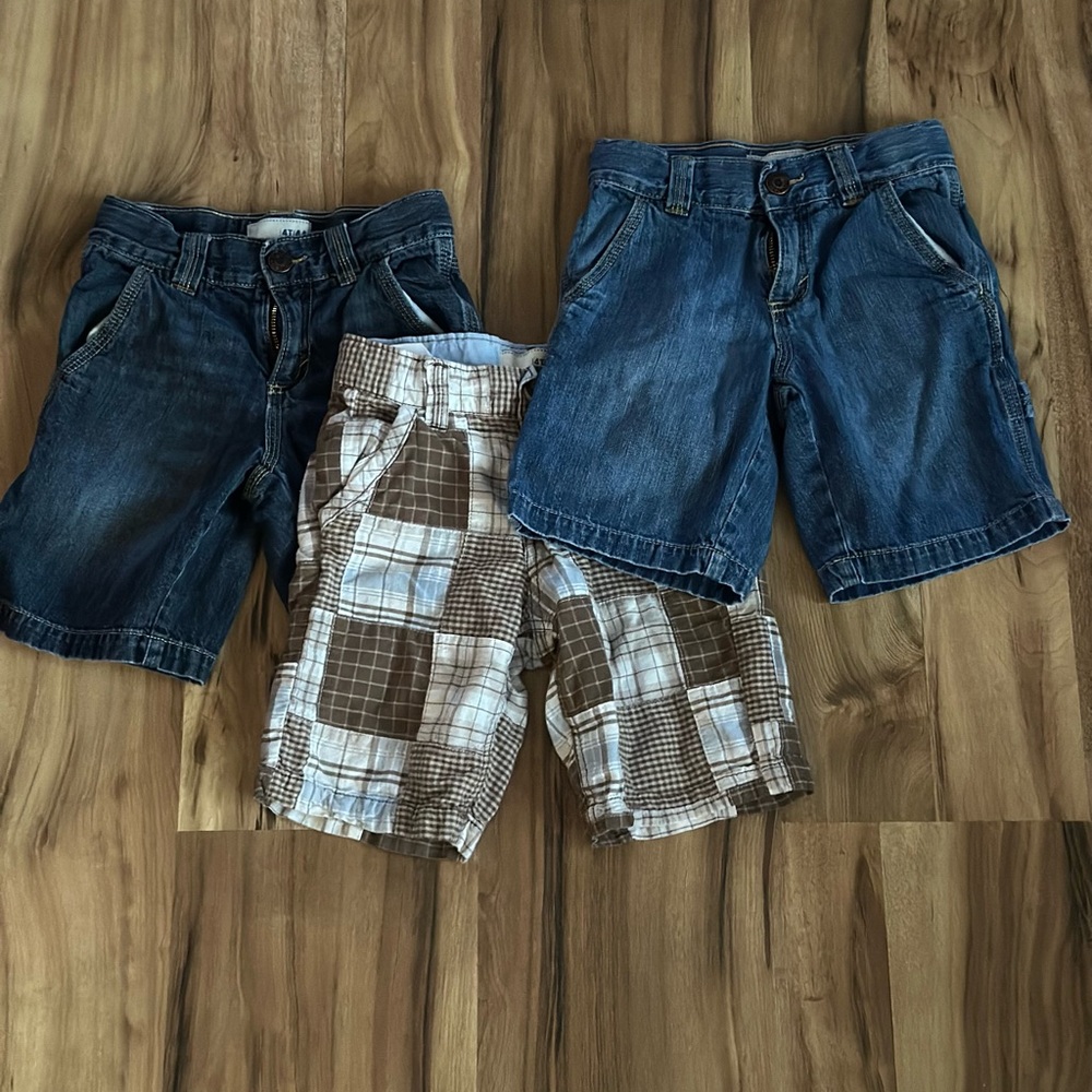 Old Navy Kids Denim and Plaid Shorts Trio